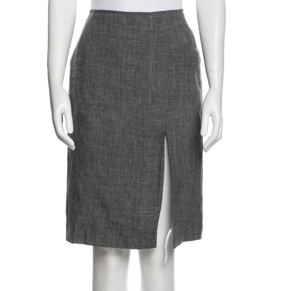 Michael Kors slit-front pencil‎ Skirt knee length in gray Made in Italy